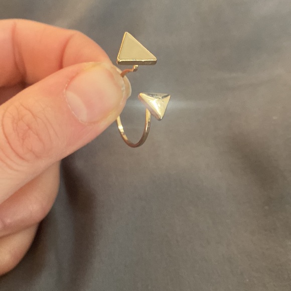 Vintage Triangles ring/toe ring. Double triangle ring/toe ring. - Picture 4 of 14